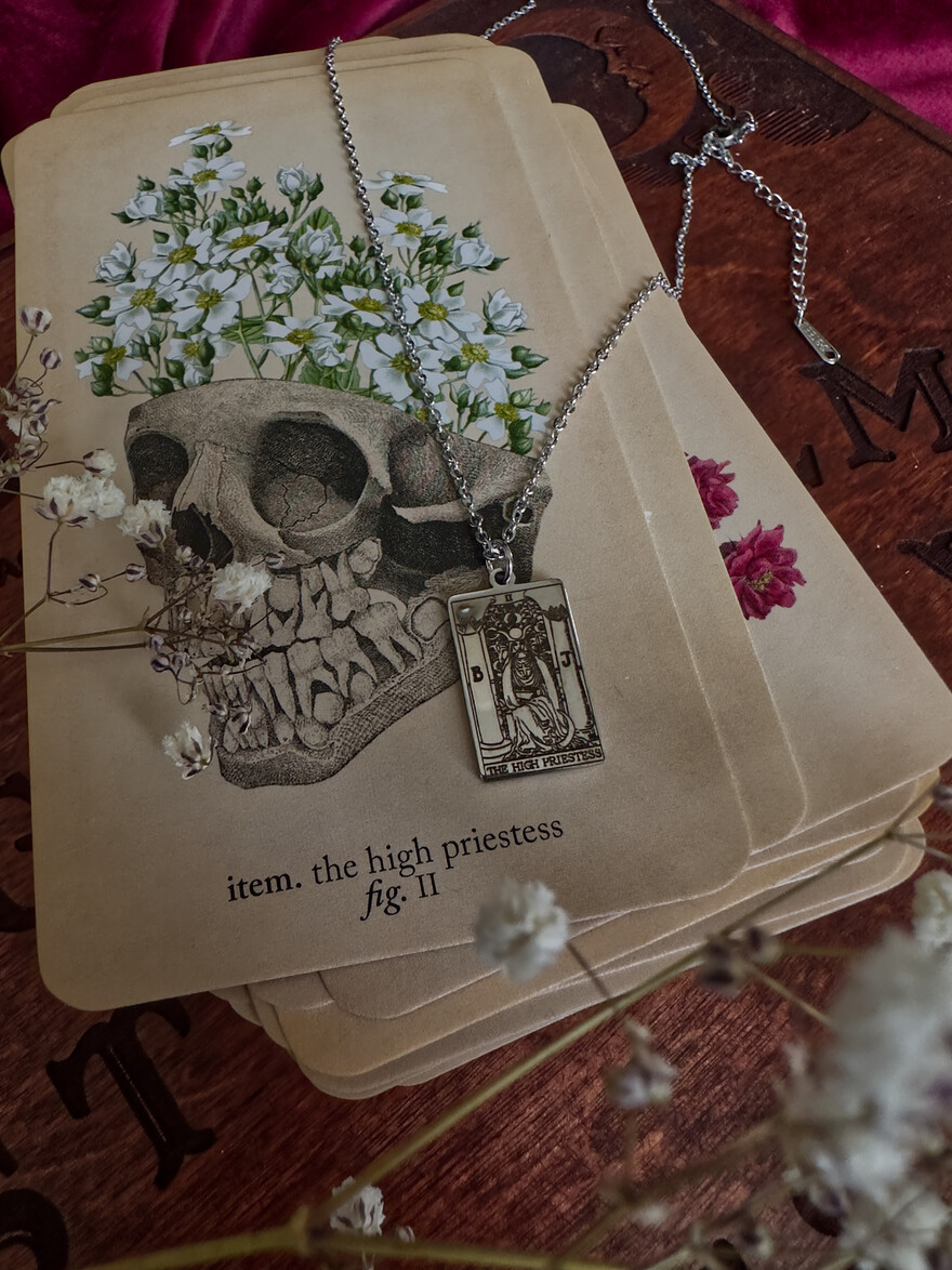 THE HIGH PRIESTESS Tarot Ketting - ZILVER