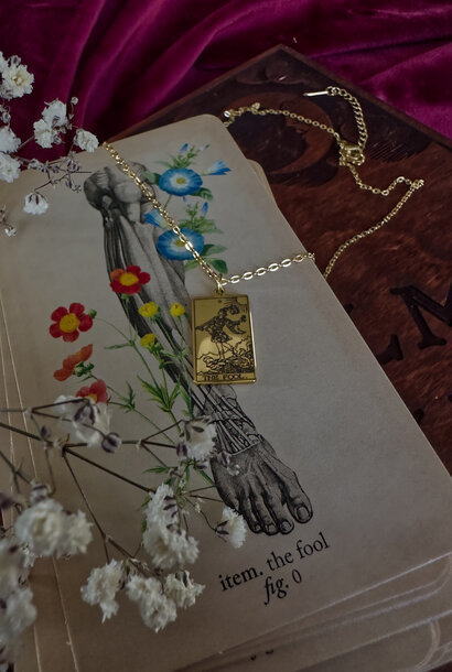 THE FOOL Tarot Necklace  - GOLD