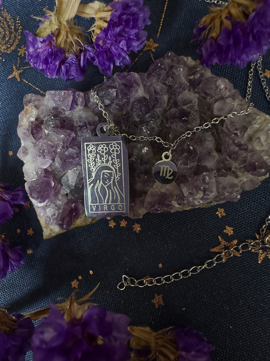Zodiac Necklace VIRGO - Silver