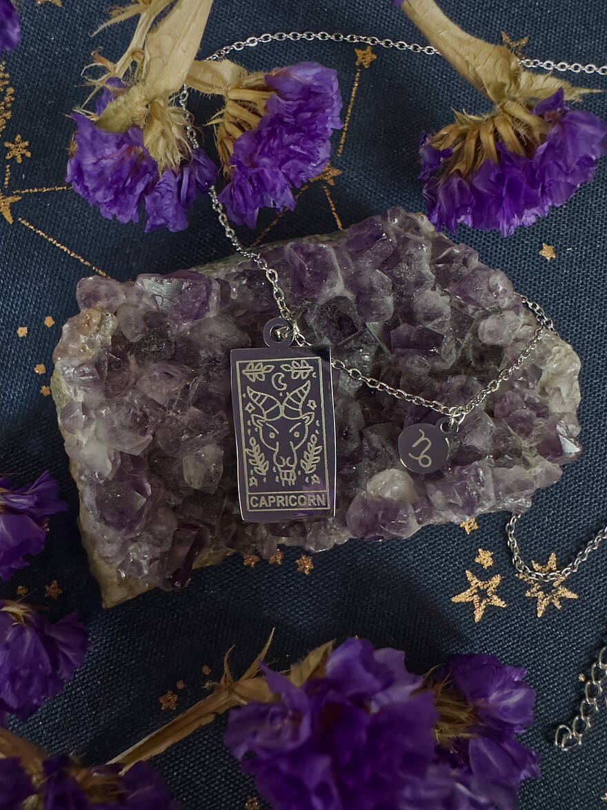 Zodiac Necklace CAPRICORN - Silver