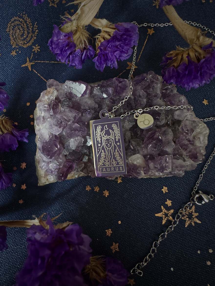 Zodiac Necklace TAURUS - Silver