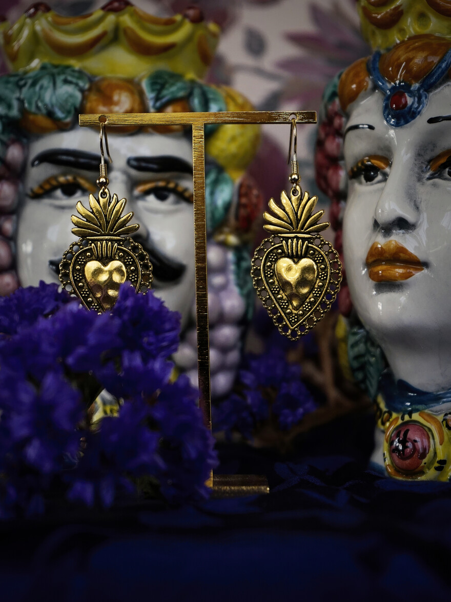 Scared Hearts Dio Earrings (Pair)