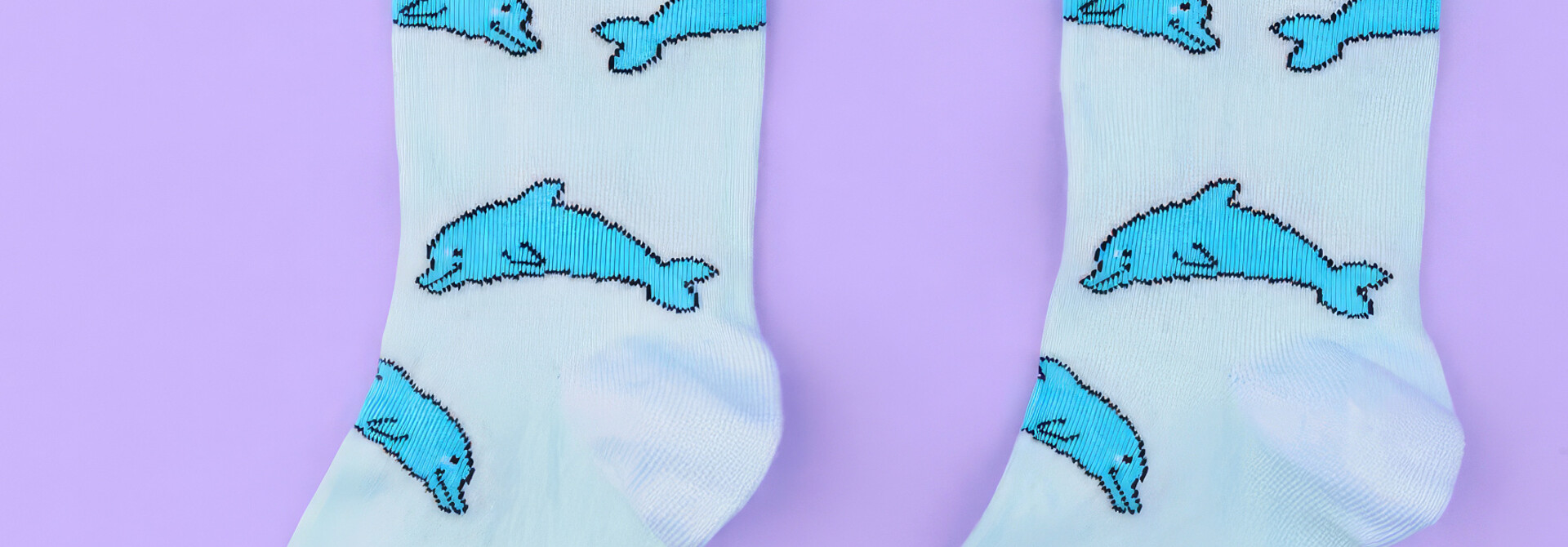 ♣ Lightblue Dolphin Socks