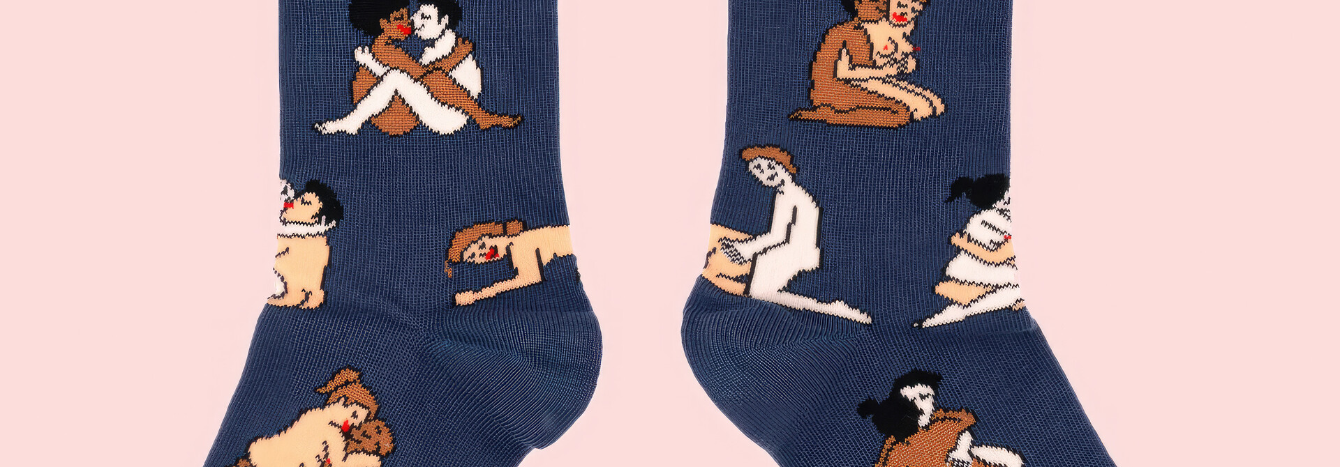 ♣ Navy Kamasutra Straight Lovers Socks