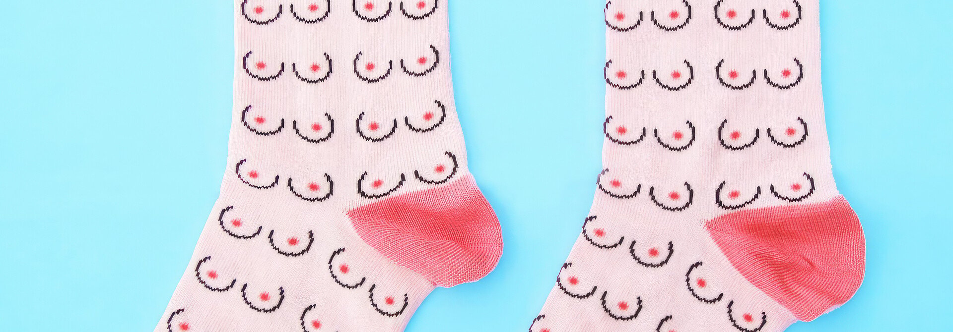 ♣ Pink Boob Socks