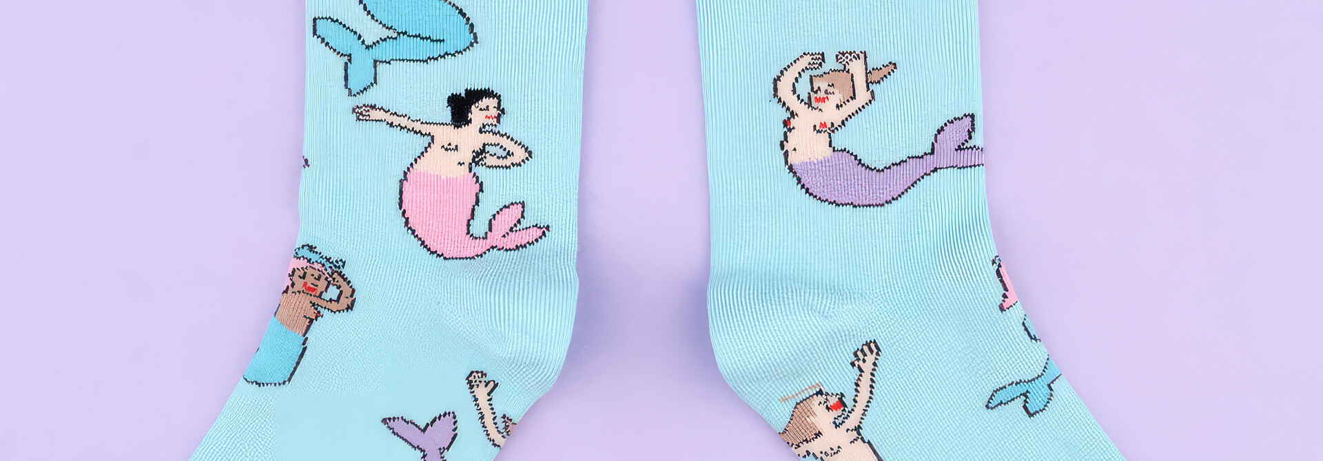 ♣ Lightblue Mermaid Socks