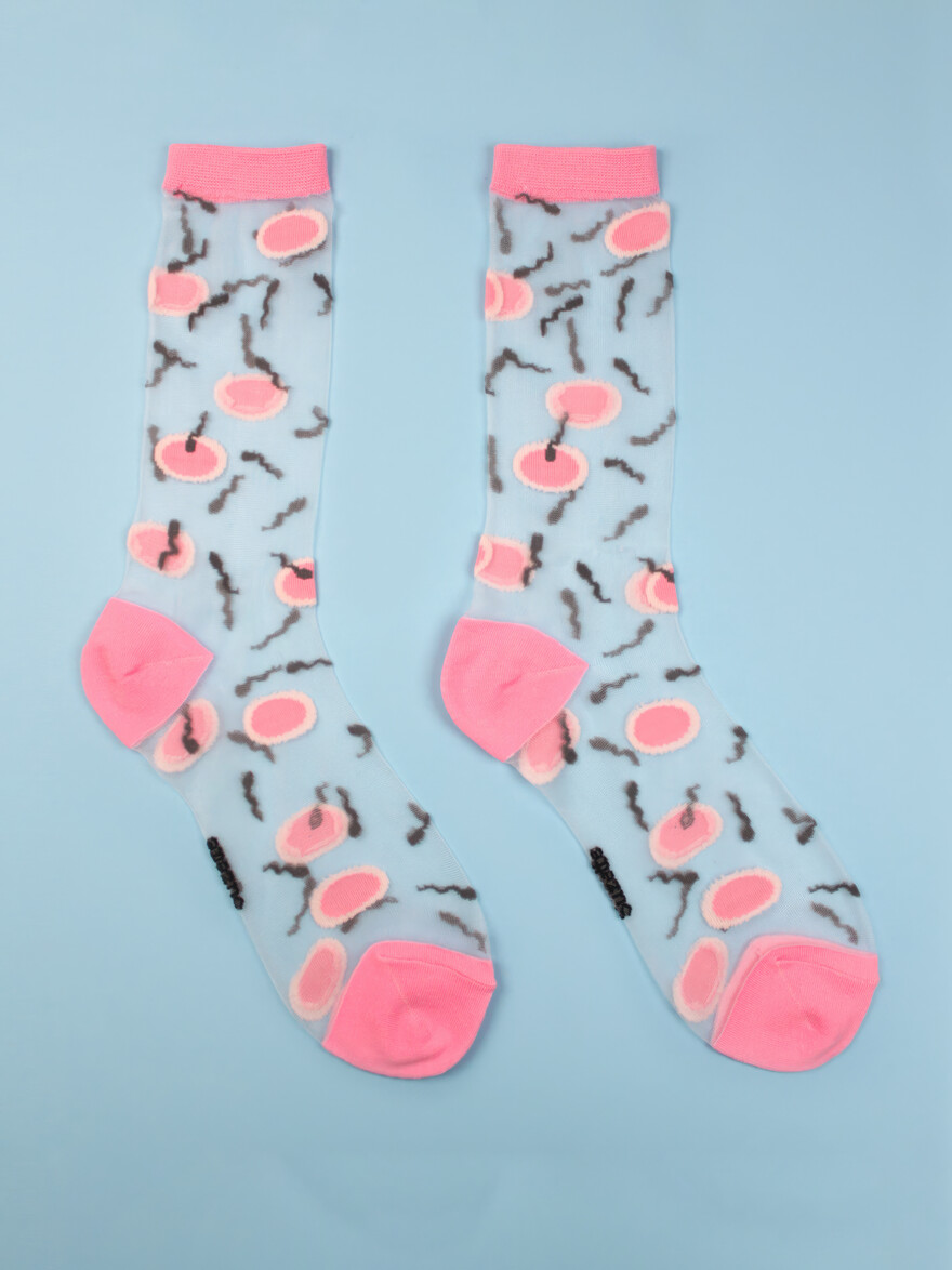 Pink Crush Sheer Socks
