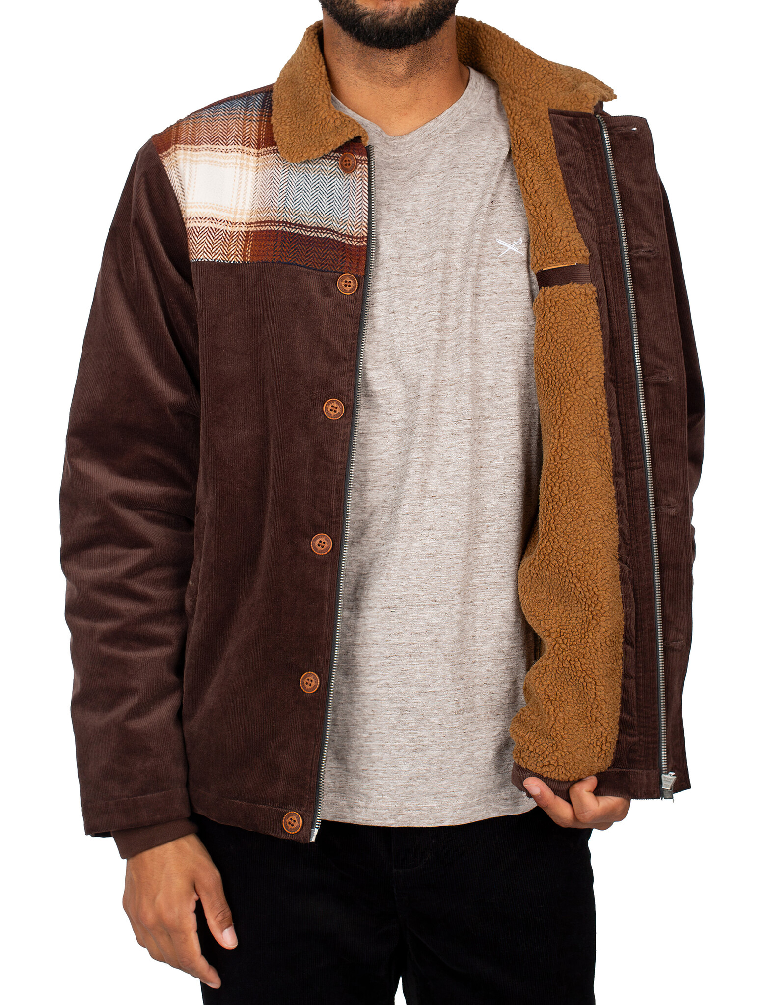 ♣ Trapas Brown Sherpa Jacket-4