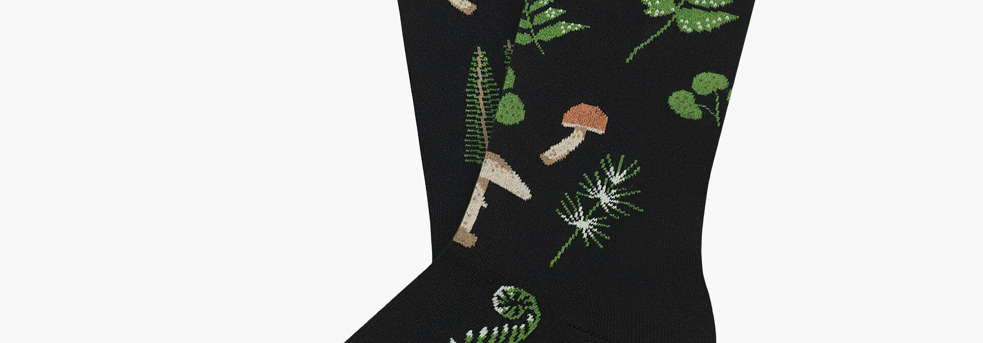 ♣ Mushrooms Black Socks