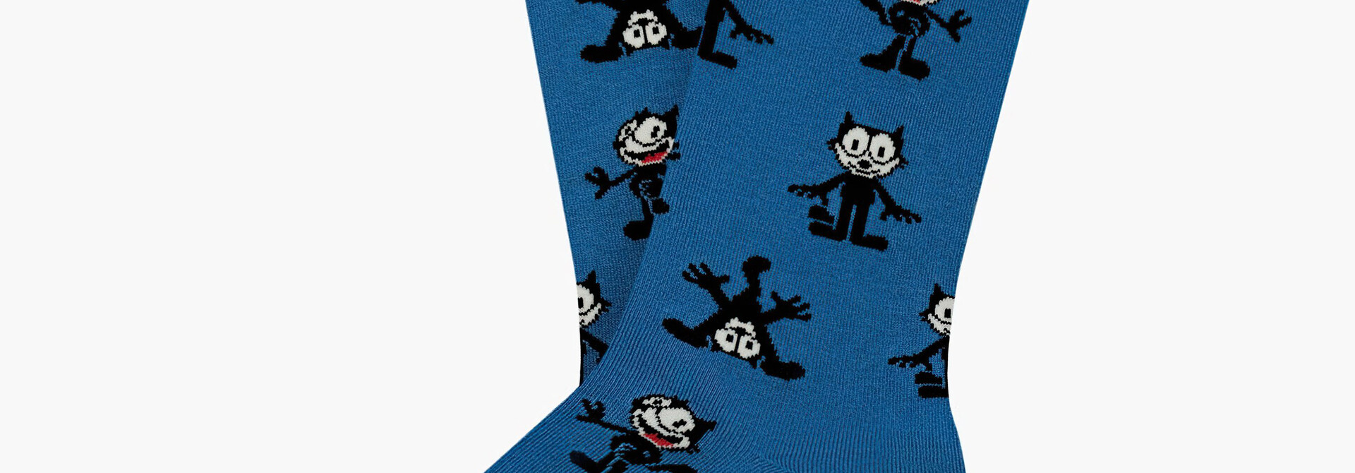 ♣ Blue Felix Pattern Socks