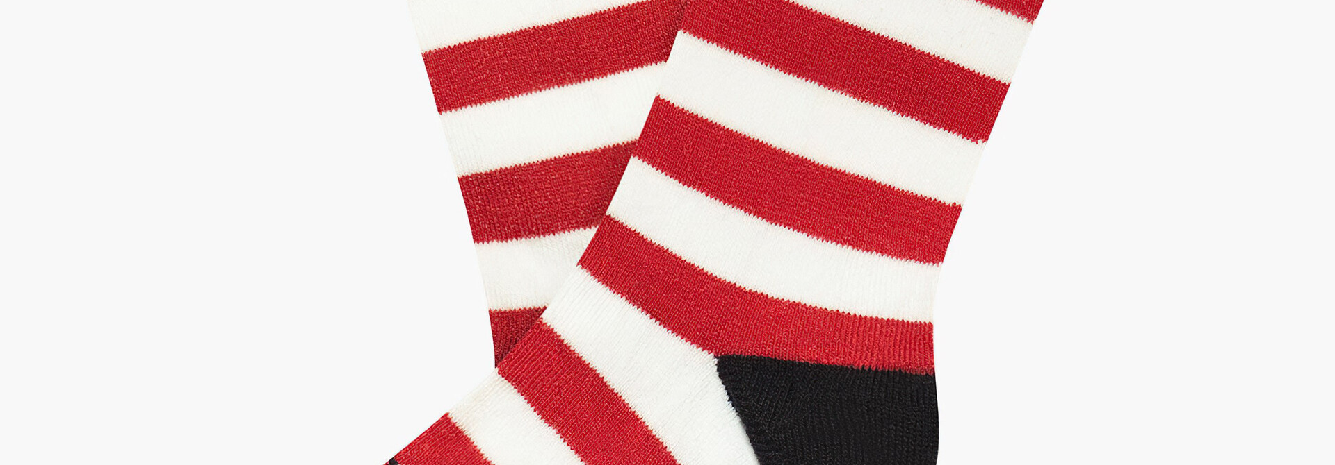 ♣ White & Red Wally Peek-A-Boo Socks