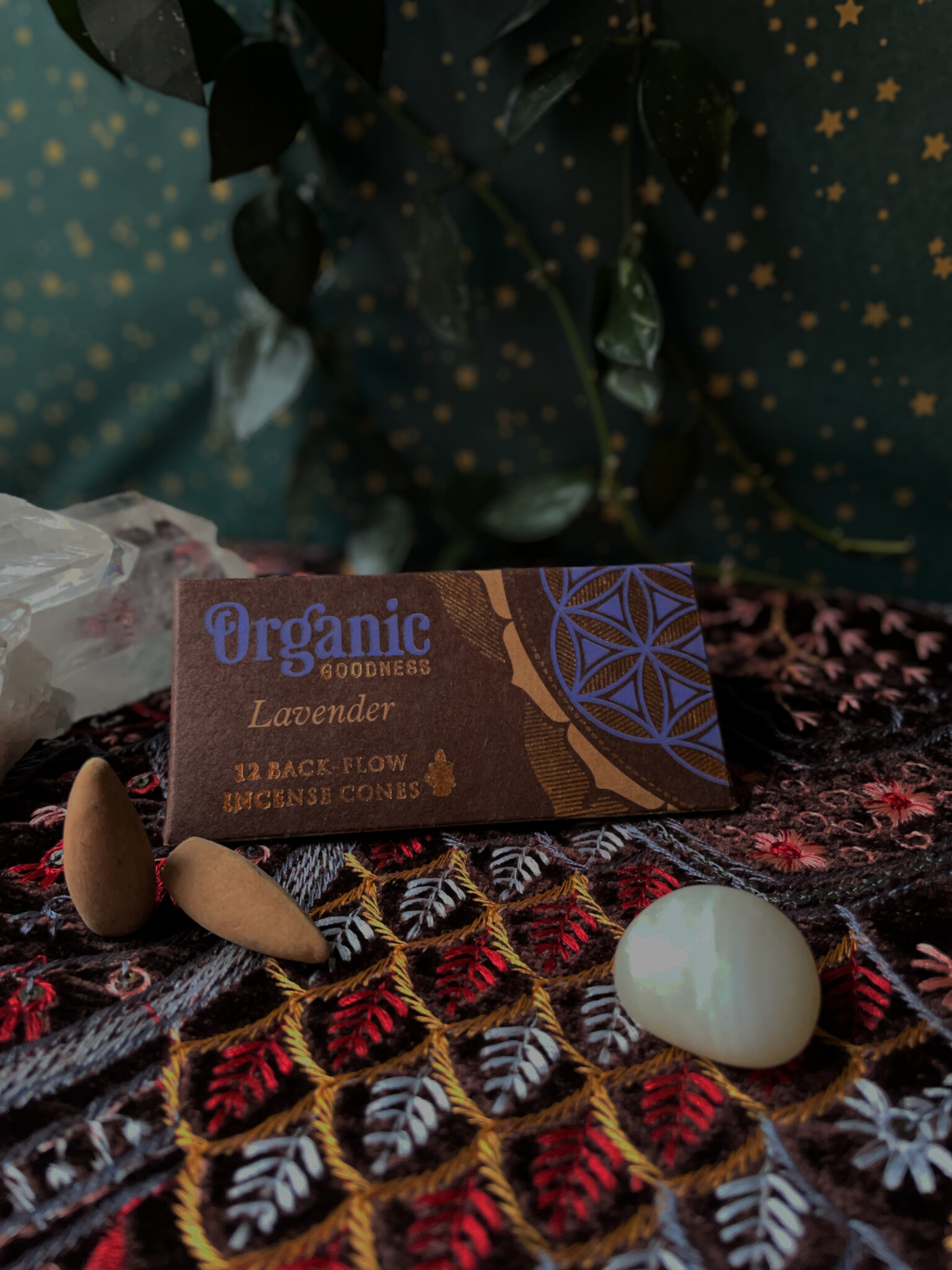 Organic Goodness Backflow Incense Cones Lavender-1