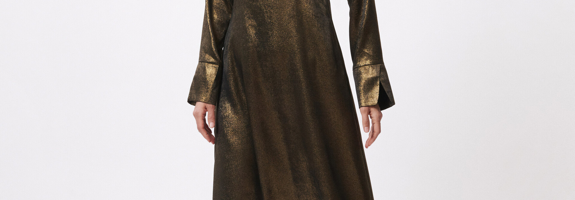 Lisna Gold Foil Goddess Dress