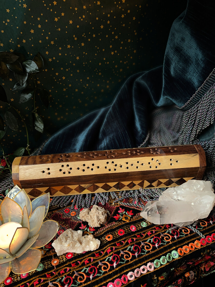 Wooden Incense Box Multicolored