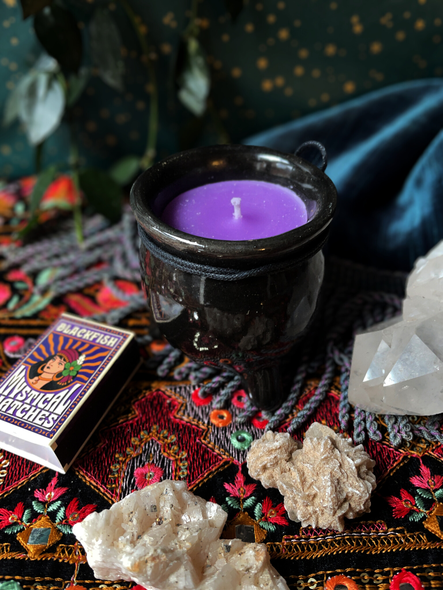 Black Magic Scented Cauldron Candle Prosperity BLACKFISH Brand New