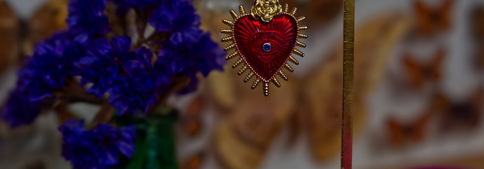 Sacred Heart Earring (a piece)