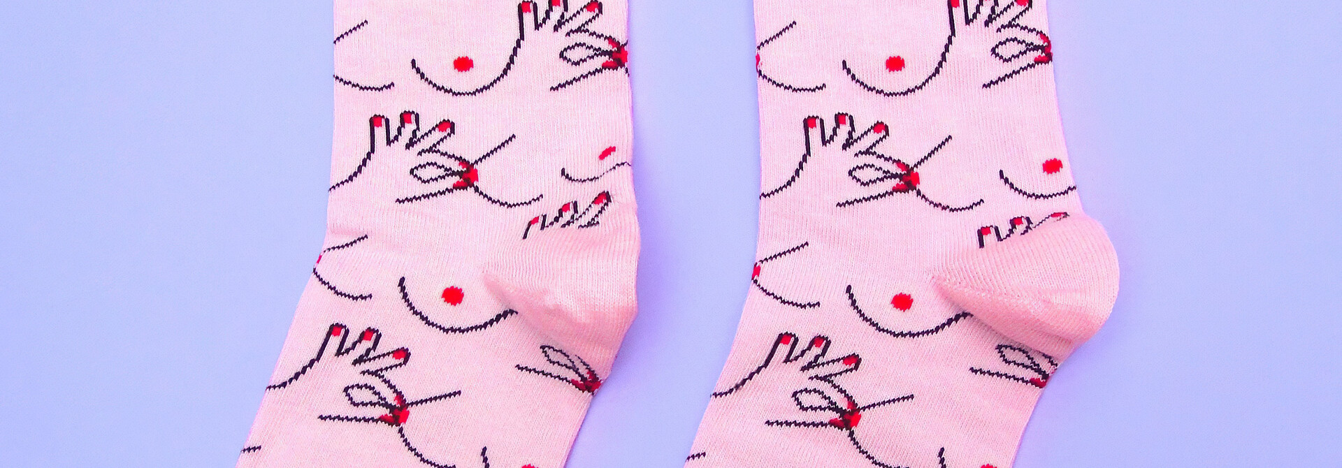 ♣ Pink Nipples Socks