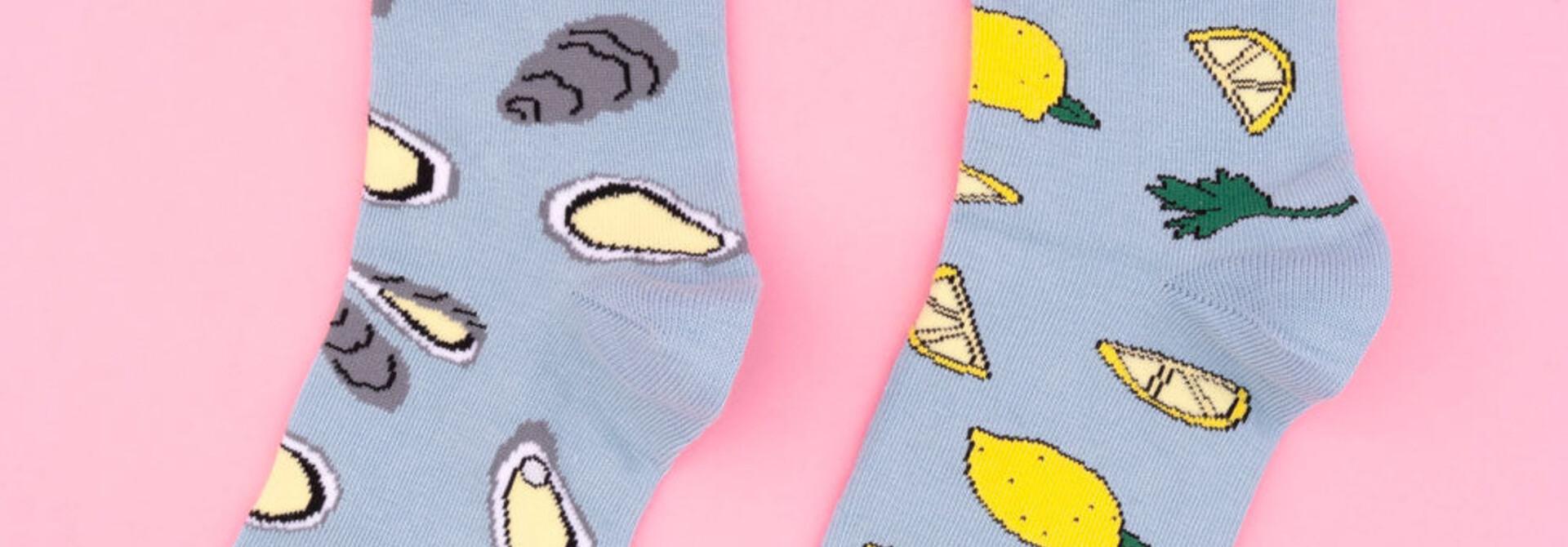 ♣ Blue Oyster Lemon Socks