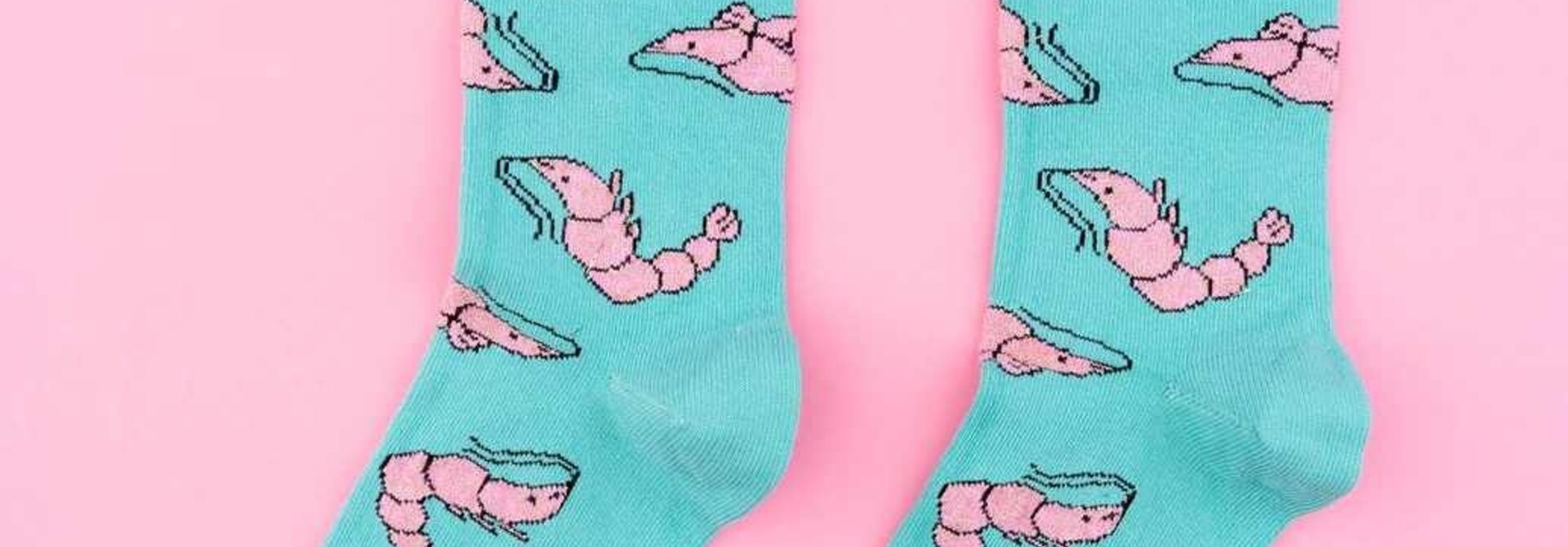 ♣ Aquablue Shrimp Socks