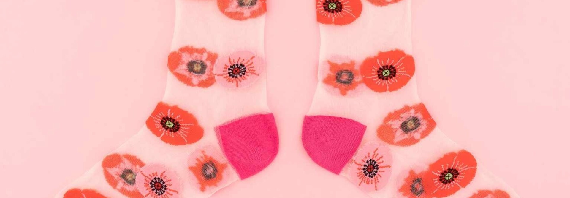 Pink Poppy Sheer Sock