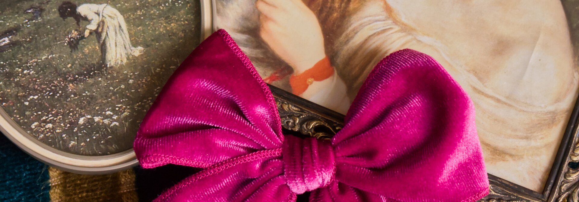 Fortune Velvet Hair Ribbon FUCHSIA