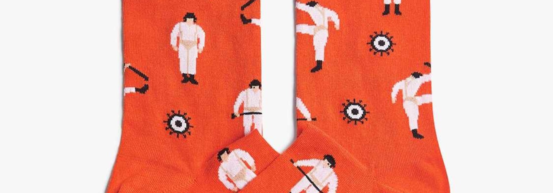 ♣ Clockwork Orange Pattern Socks