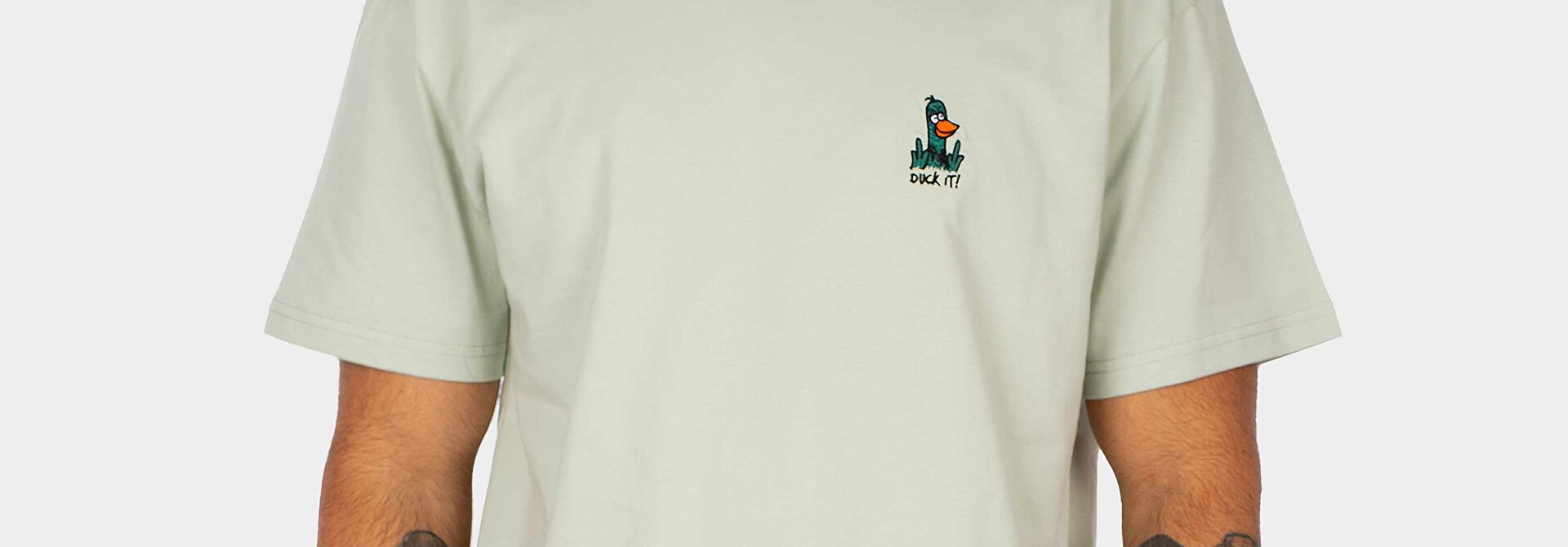 ♣ Light Sage What The Duck Tee