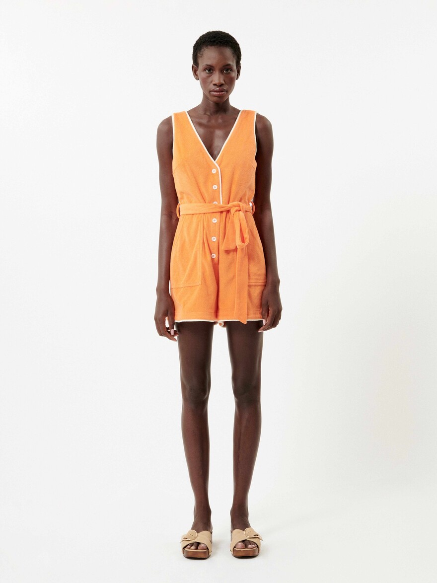 Mila Fuzzy Apricot Playsuit