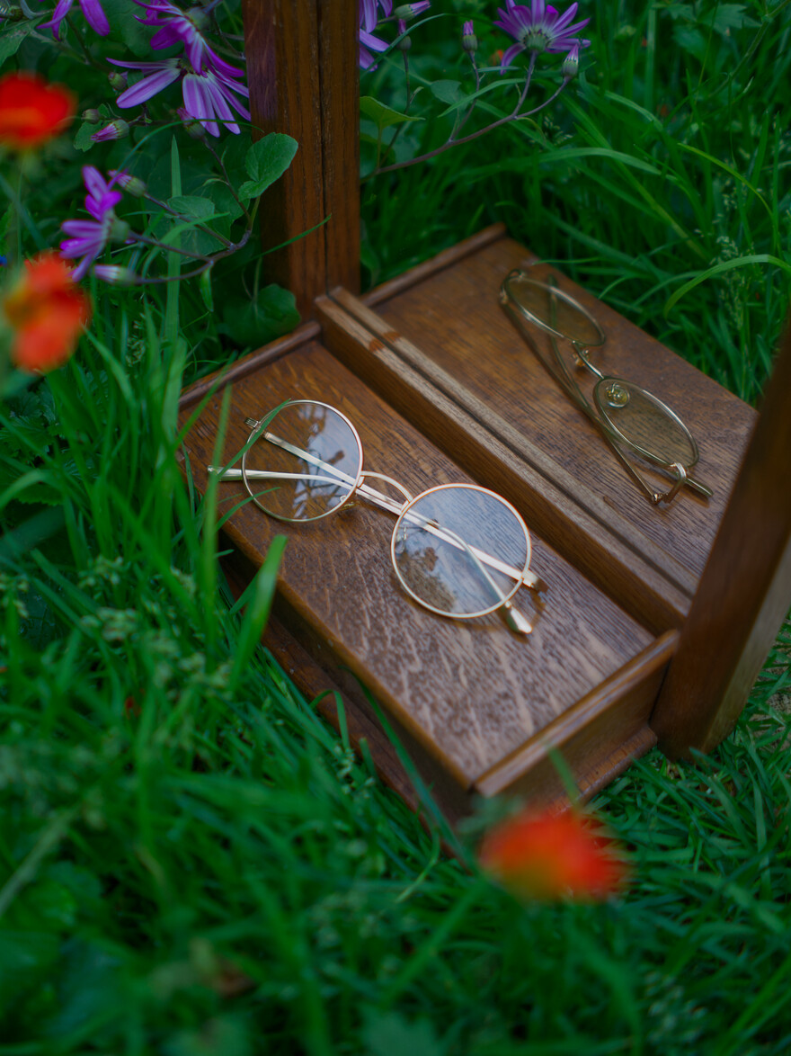 Round Hippie Sun glasses Clear