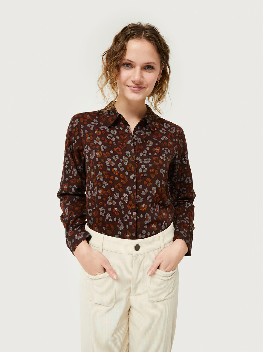 Speckled Leopard Blouse