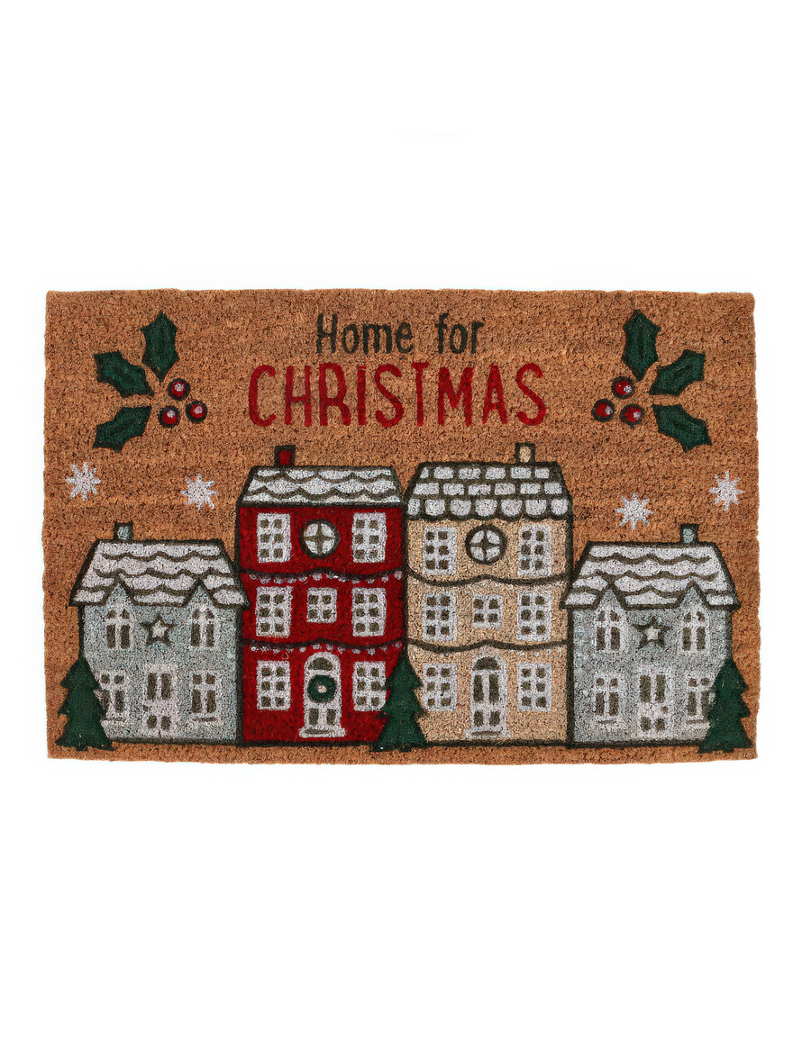 Home For Christmas Coir Doormat
