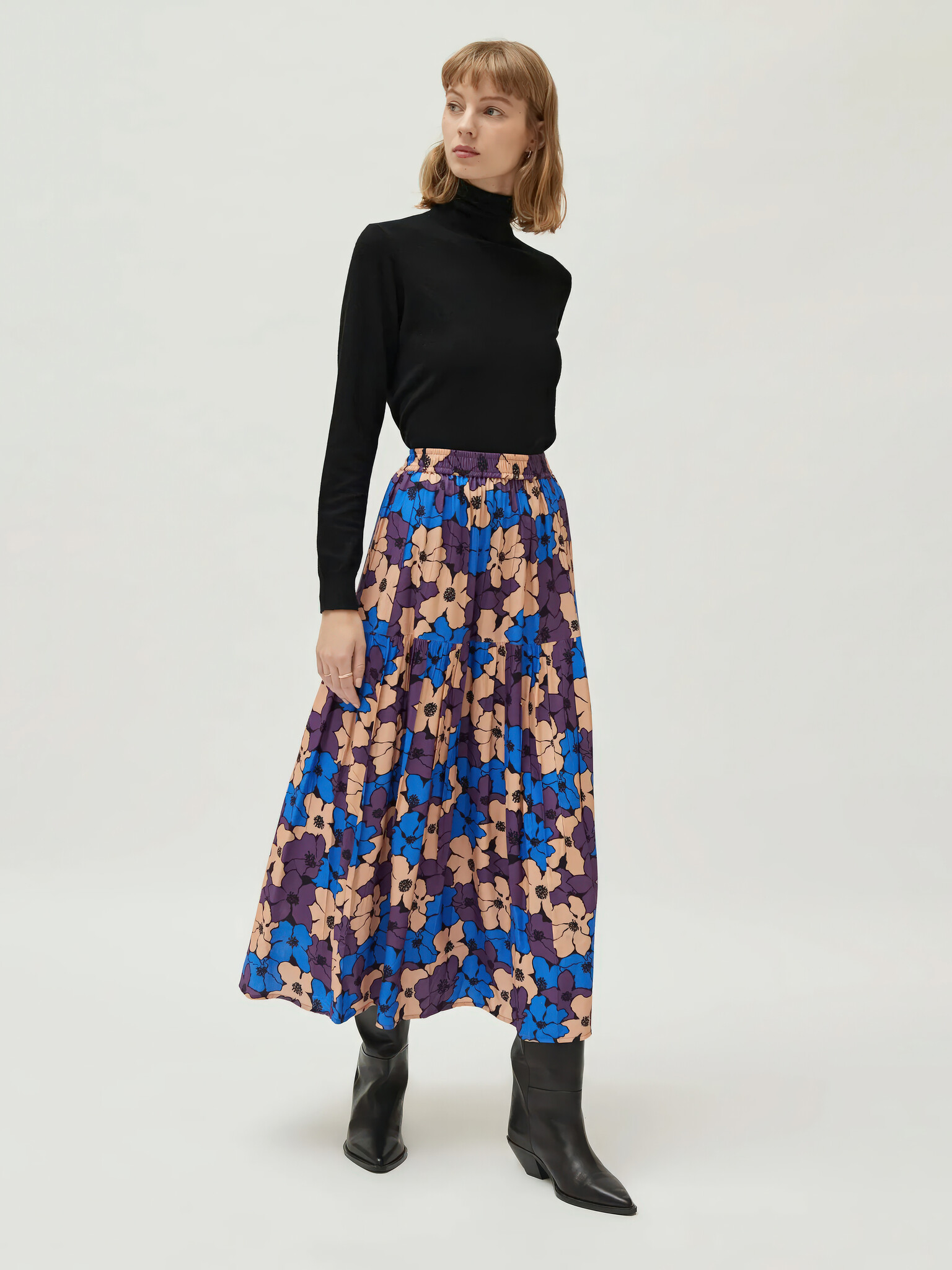 Midnight Bouquet Maxi Skirt-1