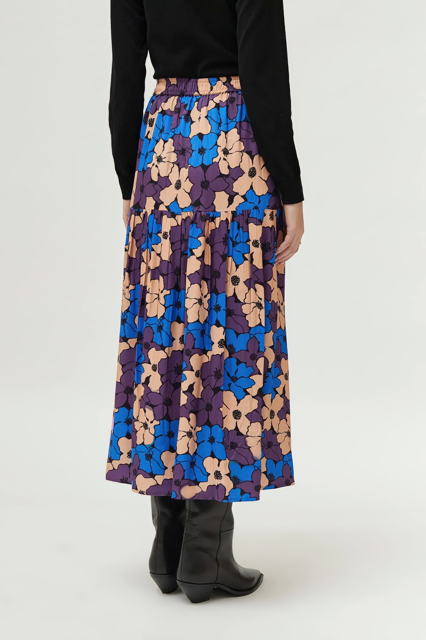 Midnight Bouquet Maxi Skirt-4