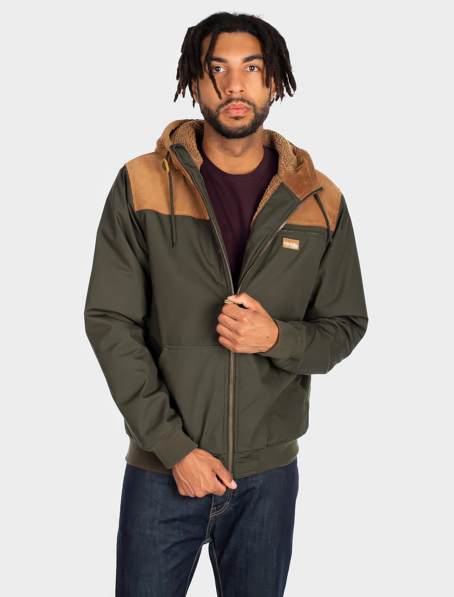 ♣ Hafen Yoke Olive Coated Jacket-1