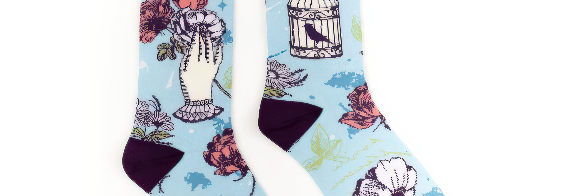 Unisex Floral Nightingale Socks