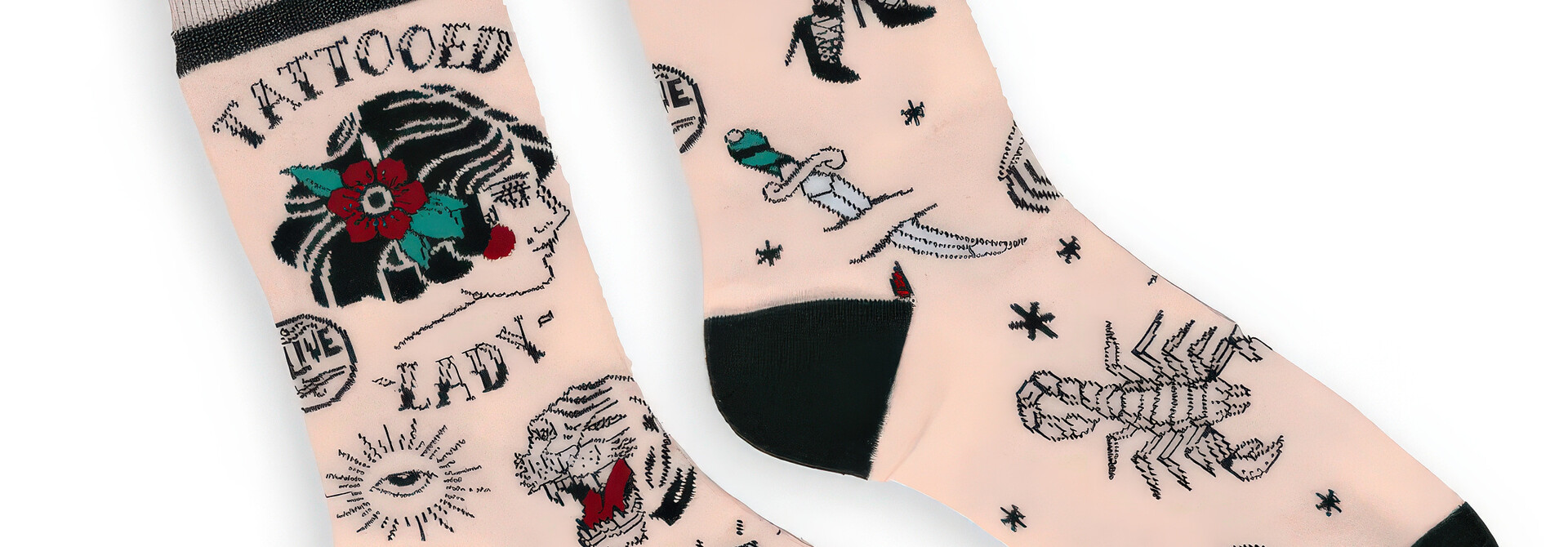Unisex Tattooed Lady Socks