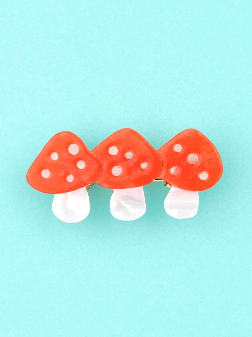 ♣ Mushroom Hair Clip