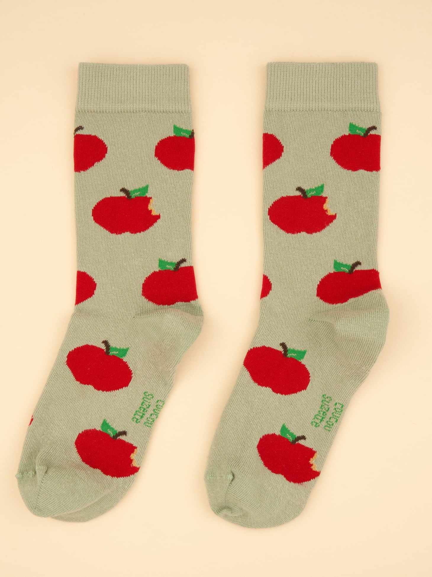 ♣ Green Apple Socks-1
