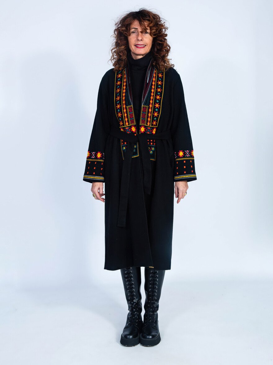 ♣ Marila Embroidery Sheep Manteau