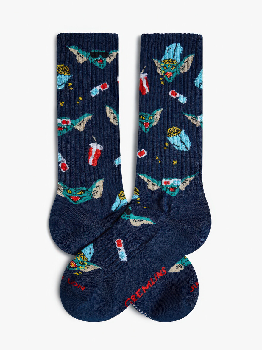 ♣ Athletic Stripe Parties Blue Socks