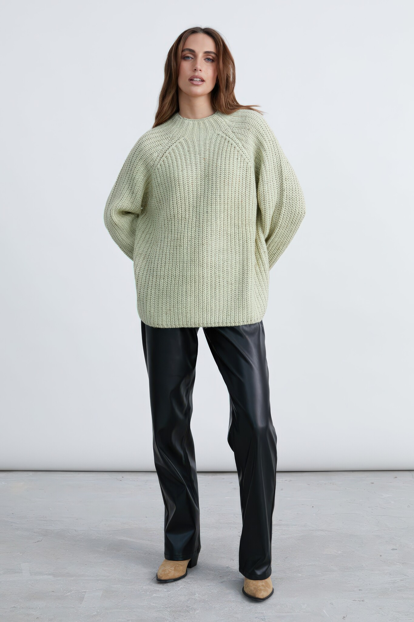 ♣ Squeaky Boots Faux Leather Pants-2