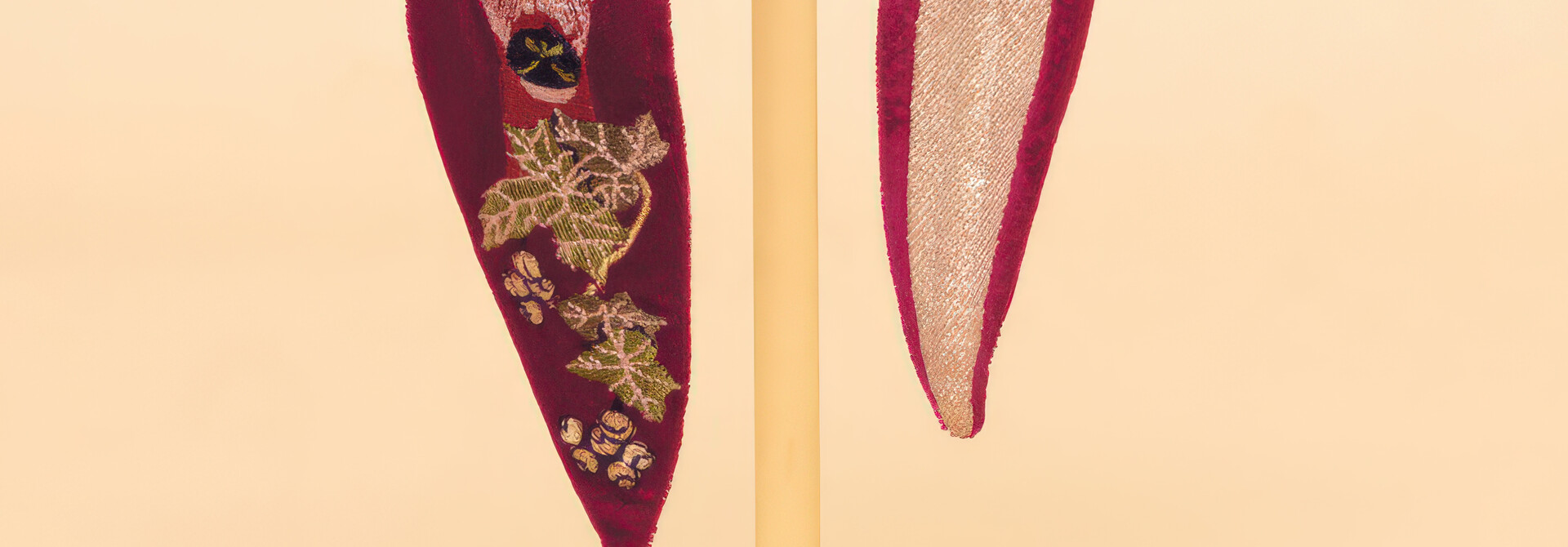 Embroidered Narrow Headband - Enchanted Evening Doe - Fuchsia