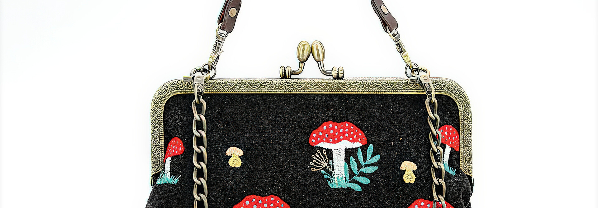 Mushrooms Kisslock Bag
