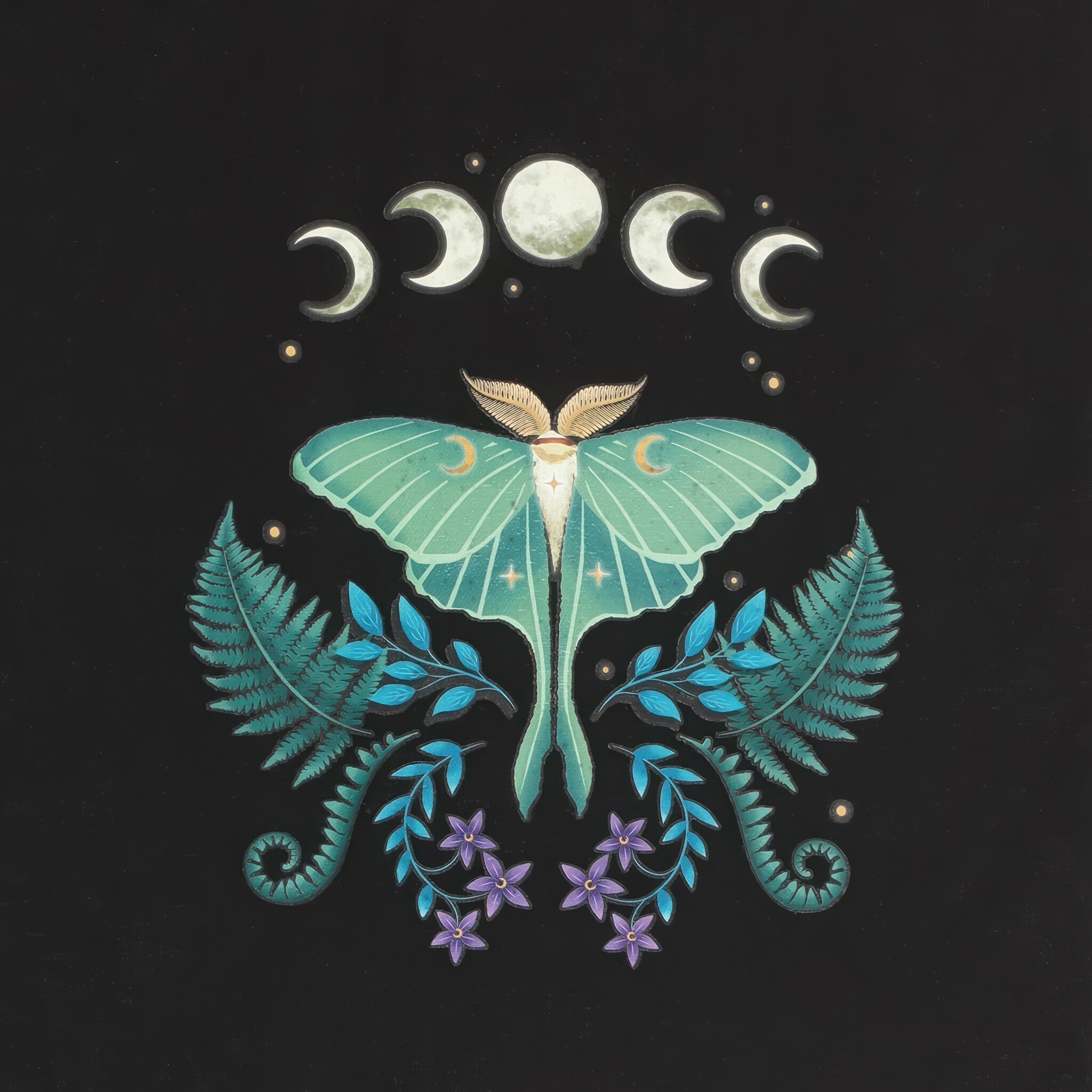 Luna Moth Polycotton Tote Bag-3