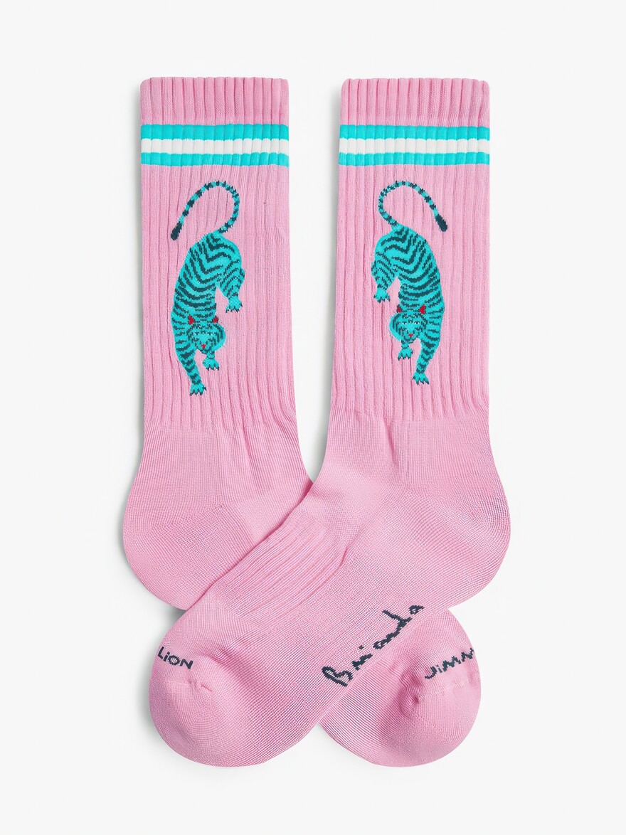 ♣ Pink Athletic Brianda Tiger Socks
