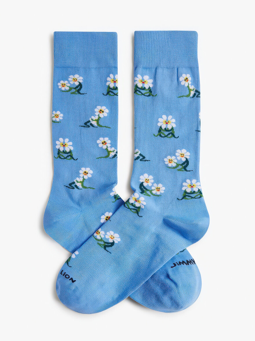 ♣ Light Blue Pollination Socks