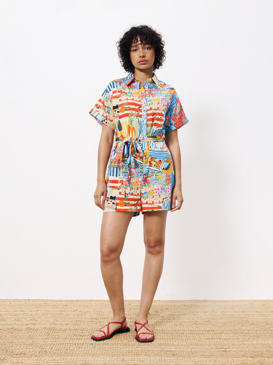 ♣ Clemire French Farmer's Market Playsuit