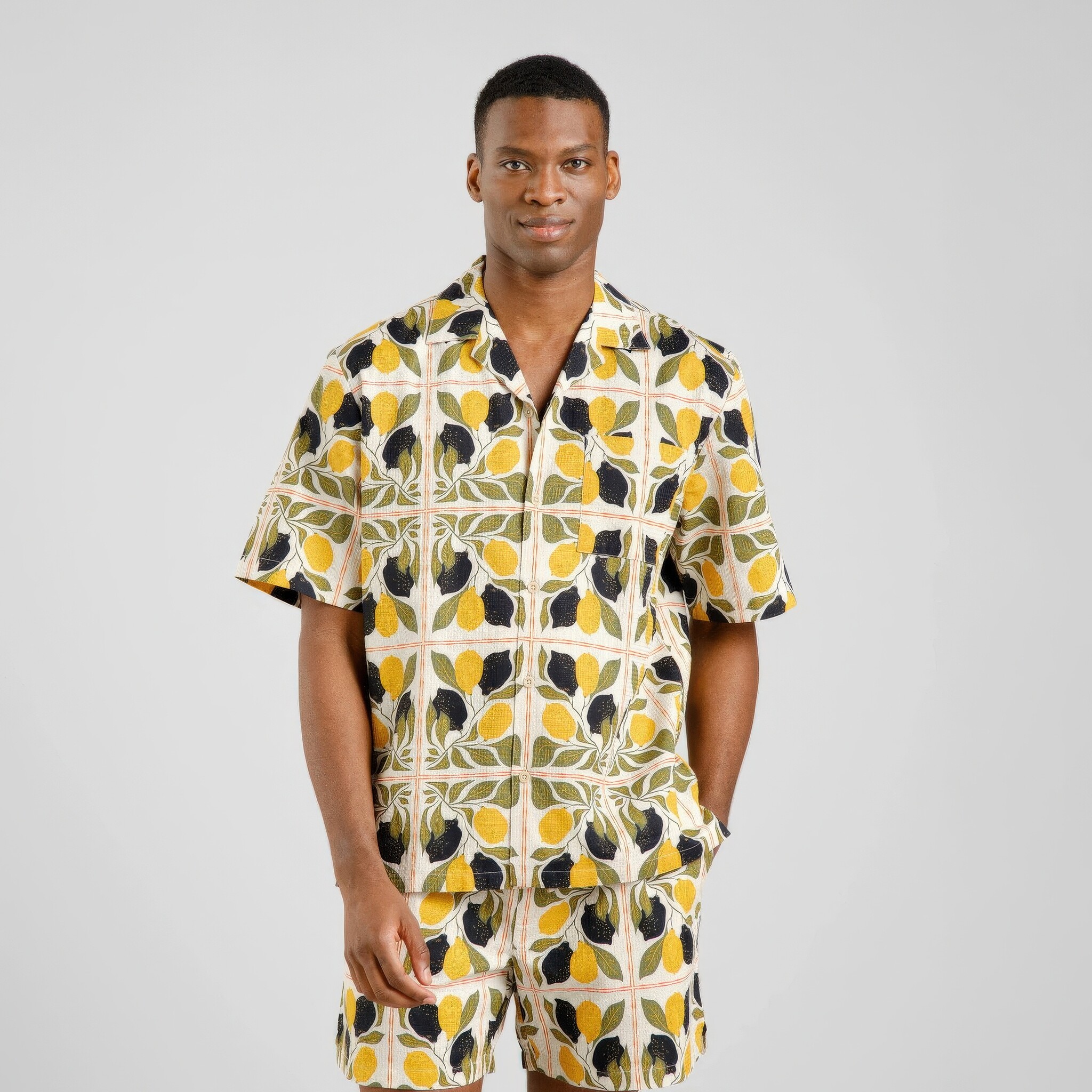 ♣ Marstrand Lemon Tiles Shirt-3
