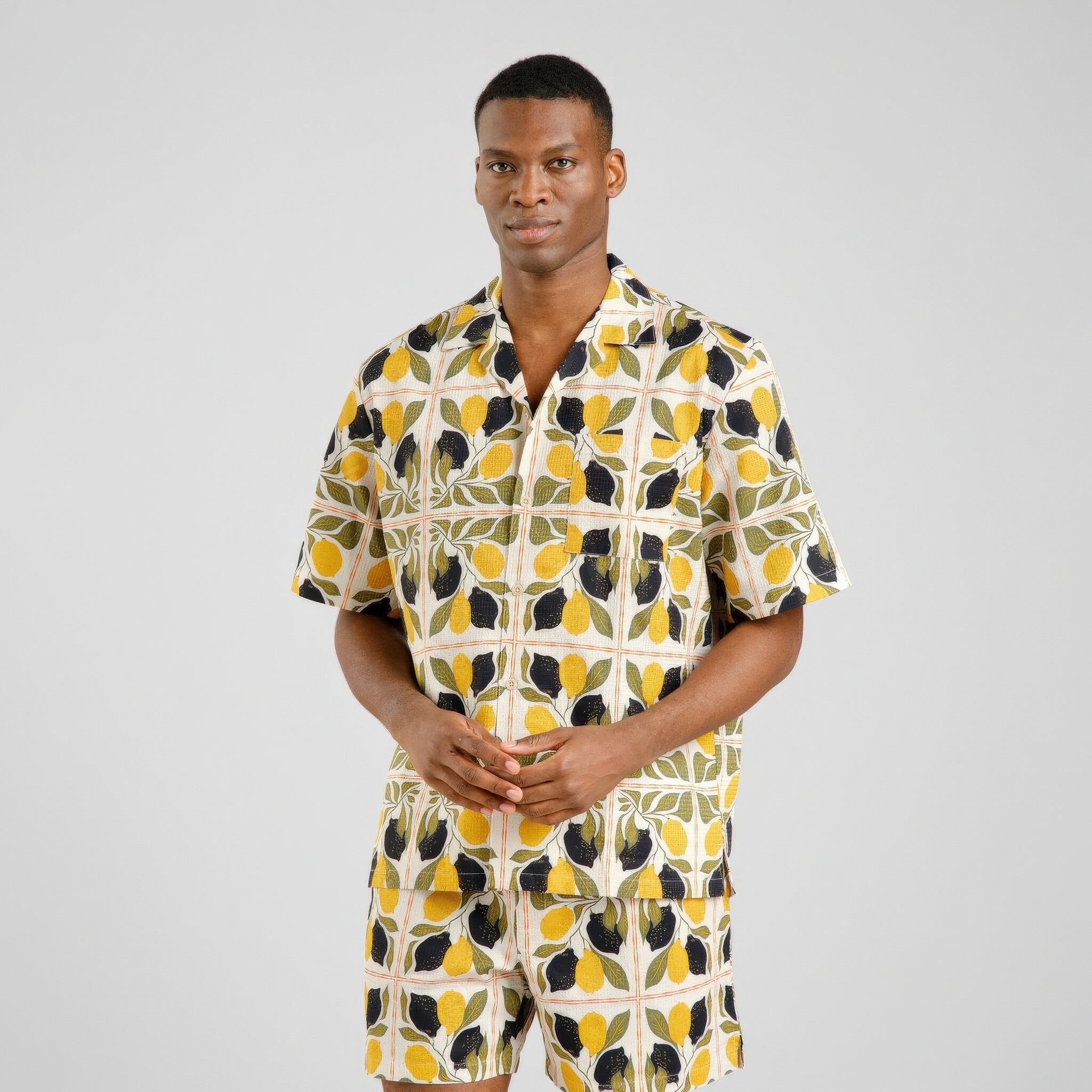 ♣ Marstrand Lemon Tiles Shirt-5