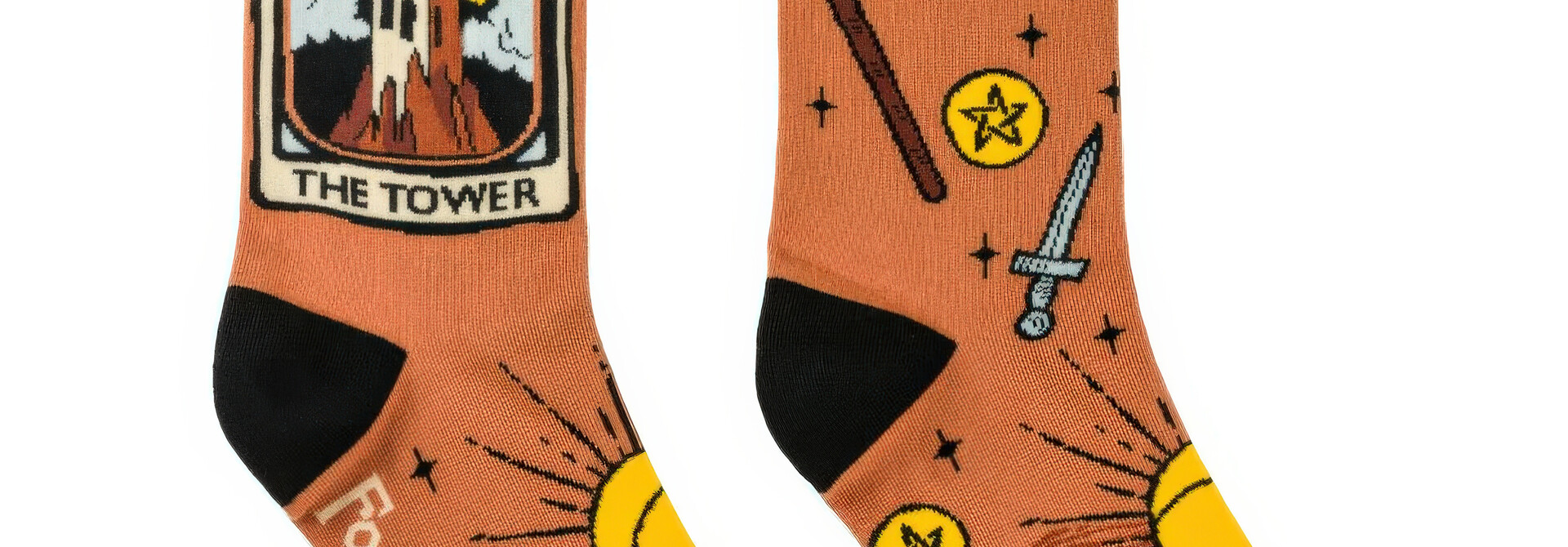Unisex The Tower Tarot Nouveau Socks